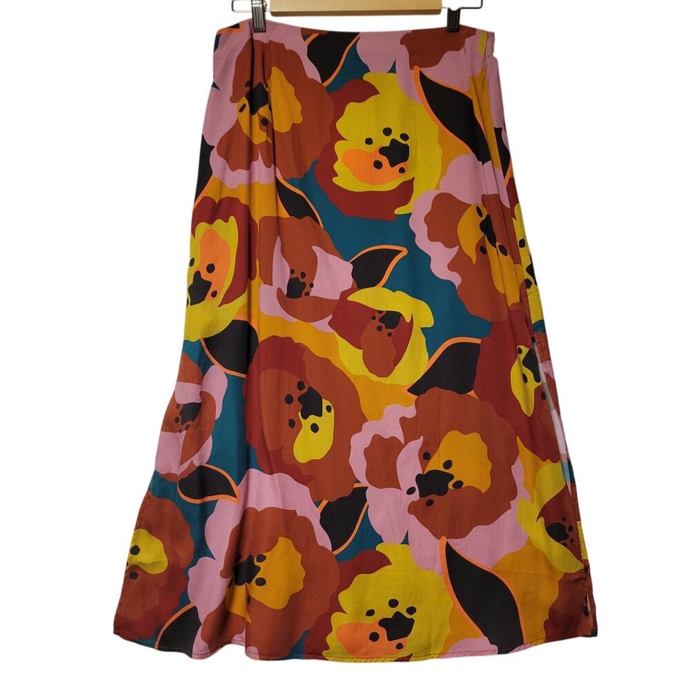 Marine Layer Floral Midi Skirt - Multicolor